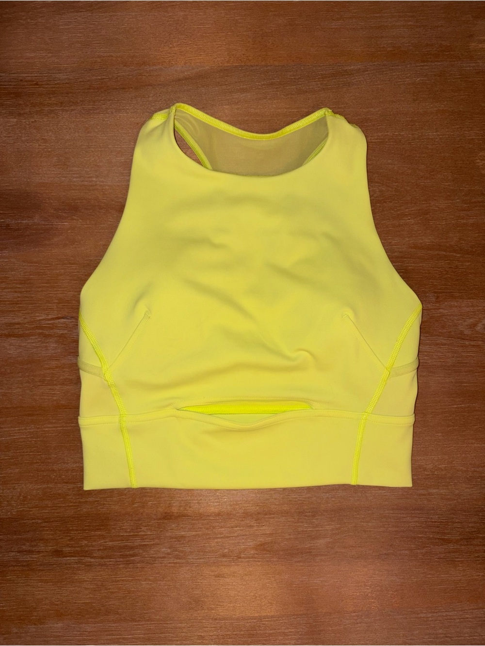 Lululemon athletica Neon Yellow High Neck Sports Bra